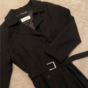 MaxMara Double-Breasted Long Belted Wool Coat